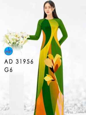 Vải Áo Dài Hoa In 3D AD 31956 27